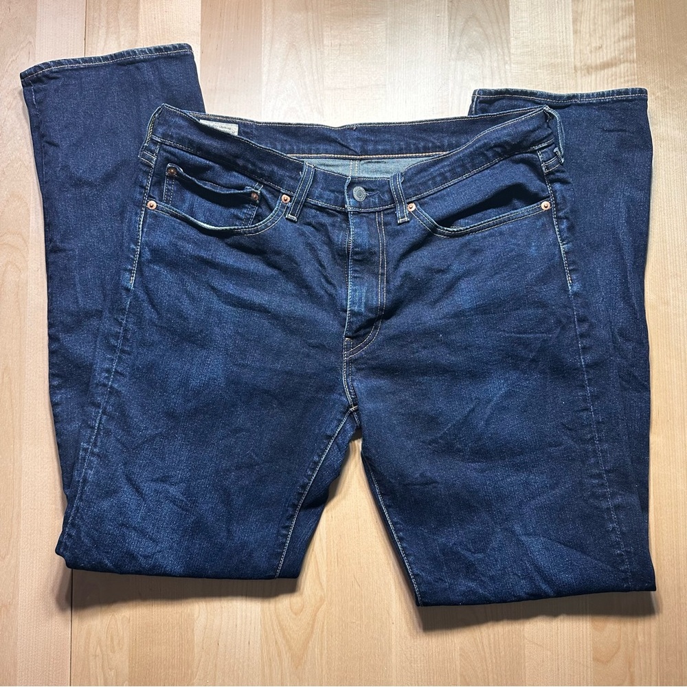 Levi's 514 “Big E” Mens 34x34 Blue Denim Straight Fit Premium Jeans